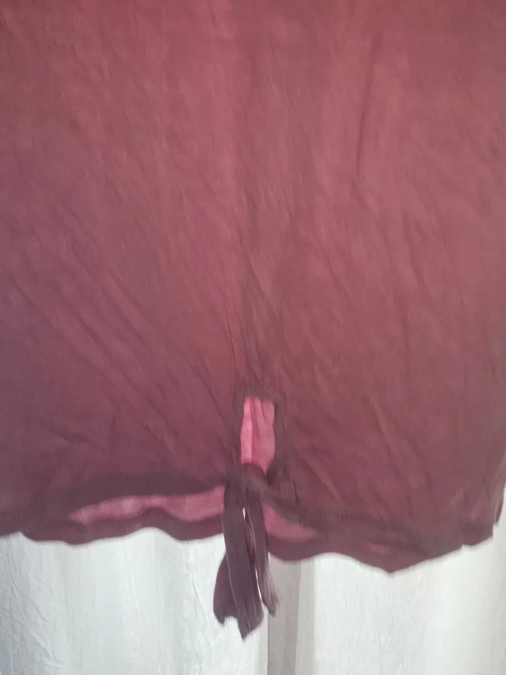 Glitz Mauve Pink Strappy Back Tie Front Short Sleeve Top M